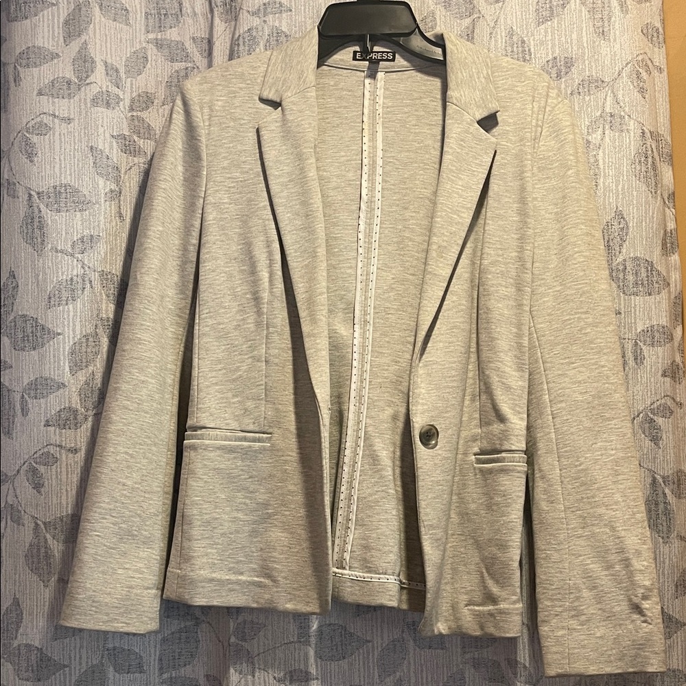Express Women's Light Gray Blazer